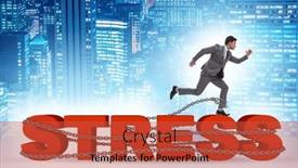  Presentation with stress - Presentation theme having concept-of-work-related-stress background and a red colored foreground