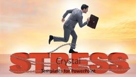  Presentation with stress - PPT theme enhanced with concept-of-work-related-stress background and a red colored foreground