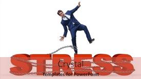  Presentation with stress - Presentation design featuring concept-of-work-related-stress background and a red colored foreground