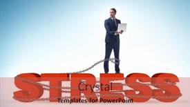  Presentation with stress - Presentation enhanced with concept-of-work-related-stress background and a red colored foreground