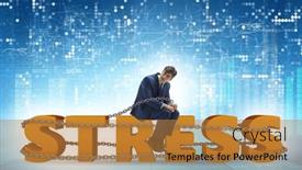  Presentation with stress - PPT layouts featuring concept-of-work-related-stress background and a gold colored foreground