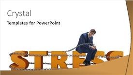  Presentation with stress - Presentation theme consisting of concept-of-work-related-stress background and a white colored foreground