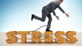  Presentation with stress - Theme featuring concept-of-work-related-stress background and a yellow colored foreground