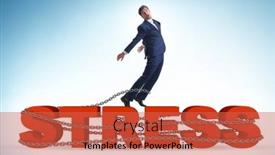  Presentation with stress - Presentation theme consisting of concept-of-work-related-stress background and a red colored foreground