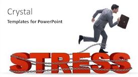  Presentation with stress - Slides enhanced with concept-of-work-related-stress background and a white colored foreground