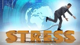  Presentation with stress - PPT layouts enhanced with concept-of-work-related-stress background and a gold colored foreground