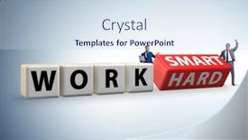  Presentation with smart - Presentation design with concept-of-working-smart background and a sky blue colored foreground