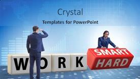  Presentation with smart - Slide set having concept-of-working-smart background and a light blue colored foreground