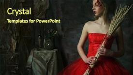  Presentation with once upon time - PPT theme having house creative concept once upon background and a wine colored foreground