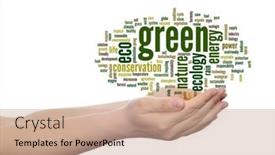  Presentation with eco friendly energy - Presentation design featuring concept-or-conceptual-abstract-green background and a  colored foreground