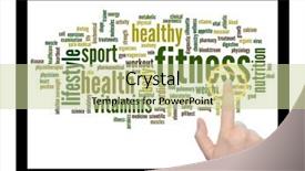 Presentation with abstract health - PPT theme enhanced with concept or conceptual abstract word cloud with a hand on touch screen on white background as metaphor for health nutrition diet wellness body energy medical fitness medical gym medicine sport or heart background and a mint green colored foreground