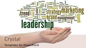  Presentation with corporate advertising - Cool new PPT theme with concept-or-conceptual-abstract-word backdrop and a coral colored foreground