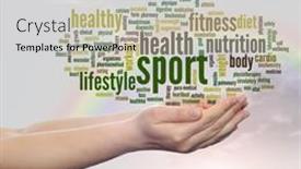  Presentation with science abstract - Colorful PPT theme enhanced with concept-or-conceptual-abstract-word backdrop and a light gray colored foreground