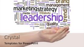  Presentation with business value - PPT theme having concept or conceptual abstract word cloud or wordcloud in man or woman hand on white background metaphor to business trend media focus market value product advertising customer or corporate background and a coral colored foreground