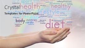  Presentation with health wellness - Slide set having concept-or-conceptual-abstract-word background and a lemonade colored foreground