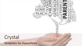  Presentation with education love - Amazing presentation theme having metaphor to child family education backdrop and a lemonade colored foreground