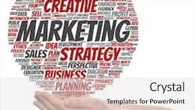  Presentation with marketing strategy - PPT theme consisting of concept-or-conceptual-business-marketing background and a lemonade colored foreground