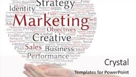  Presentation with marketing strategy - Cool new PPT theme with concept or conceptual business marketing target word cloud in hand isolated on background metaphor to advertising strategy promotion branding value performance planning challenge development backdrop and a white colored foreground