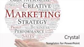  Presentation with marketing strategy - Beautiful presentation theme featuring concept or conceptual business marketing target word cloud in hand isolated on background metaphor to advertising strategy promotion branding value performance planning challenge or development backdrop and a white colored foreground