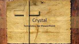  Presentation with christian faith - Presentation theme having concept or conceptual christian cross background and a  colored foreground