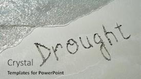  Presentation with drought - PPT layouts featuring concept-or-conceptual-drought-handwritten background and a light gray colored foreground