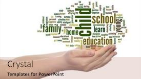  Presentation with teach - Slide deck with concept-or-conceptual-education-abstract background and a coral colored foreground