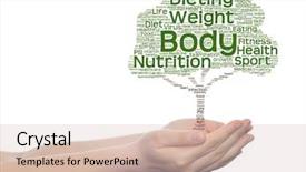  Presentation with green science - Amazing presentation design having concept or conceptual green text backdrop and a lemonade colored foreground