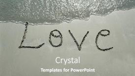  Presentation with island resort - Slides with concept-or-conceptual-love-handwritten background and a gray colored foreground