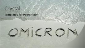  Presentation with health tourism - Presentation featuring concept-or-conceptual-omicron-text background and a light gray colored foreground