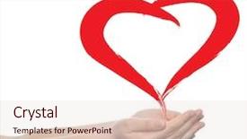  Presentation with heart education - Presentation with conceptual painted red heart background and a lemonade colored foreground