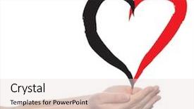  Presentation with education love - Cool new presentation with conceptual painted red heart backdrop and a lemonade colored foreground