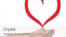  Presentation with education love - PPT layouts enhanced with concept or conceptual painted red heart shape love symbol made by happy child at school held in human man or woman hand isolated on background metaphor to valentine romantic education art feeling background and a lemonade colored foreground