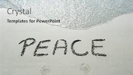  Presentation with island resort - PPT theme featuring concept-or-conceptual-peace-text background and a light gray colored foreground