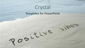  Presentation with island resort - Presentation theme enhanced with concept-or-conceptual-positive-vibes background and a lemonade colored foreground