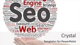  Presentation with online marketing - Amazing PPT theme having html tag - concept or conceptual search engine backdrop and a light gray colored foreground