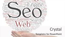  Presentation with online marketing - Theme enhanced with html tag - concept or conceptual search engine background and a white colored foreground