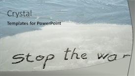  Presentation with activism - PPT theme consisting of concept-or-conceptual-stop-de background and a light blue colored foreground