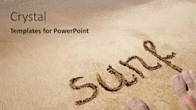  Presentation with time travel - Slide set with concept-or-conceptual-surf-text background and a coral colored foreground