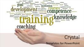  Presentation with career development - Colorful PPT theme enhanced with concept or conceptual training coaching backdrop and a coral colored foreground