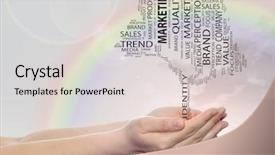  Presentation with corporate advertising - Presentation theme enhanced with concept or conceptual tree word background and a lemonade colored foreground