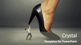  Presentation with photo - Slide deck featuring pressure - concept photo of man background and a  colored foreground