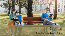  Presentation with social distancing - Amazing PPT layouts having concept-picture-of-families-torn backdrop and a coral colored foreground