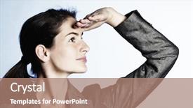  Presentation with blue business - Theme having concept positive business outlook young background and a coral colored foreground