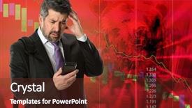  Presentation with bad news - Presentation theme featuring concept representing stock market crash background and a tawny brown colored foreground