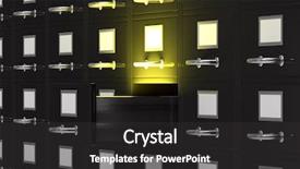  Presentation with cabinet - Beautiful PPT theme featuring concept secure data storage - filing cabinet on white isolated backdrop and a dark gray colored foreground