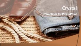  Presentation with cowboy - Amazing slide set having concept selective focus on nearest backdrop and a coral colored foreground