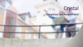  Presentation with lifestyle - Amazing theme having concept senior lifestyle city break backdrop and a sky blue colored foreground