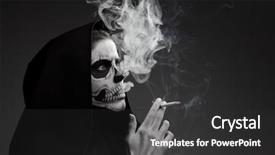  Presentation with smoking - Cool new theme with concept smoking kills backdrop and a dark gray colored foreground