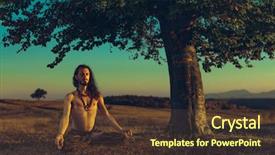  Presentation with emotion - Beautiful theme featuring concept spirituality harmony with nature backdrop and a tawny brown colored foreground