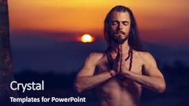  Presentation with spirituality - Cool new presentation theme with concept spirituality harmony with nature backdrop and a navy blue colored foreground